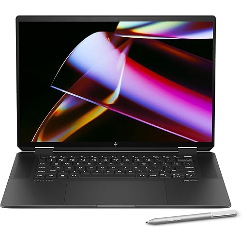 HP Spectre x360 16" 2-in-1 Business Laptop with Stylus, Intel 16-Core Ultra 7 155H, 16GB RAM, 1TB SSD, 2560×1600 120Hz Touch, 9MP Cam, Backlit KB, Thunderbolt 4, FP Reader, Win 11 Pro (Renewed)