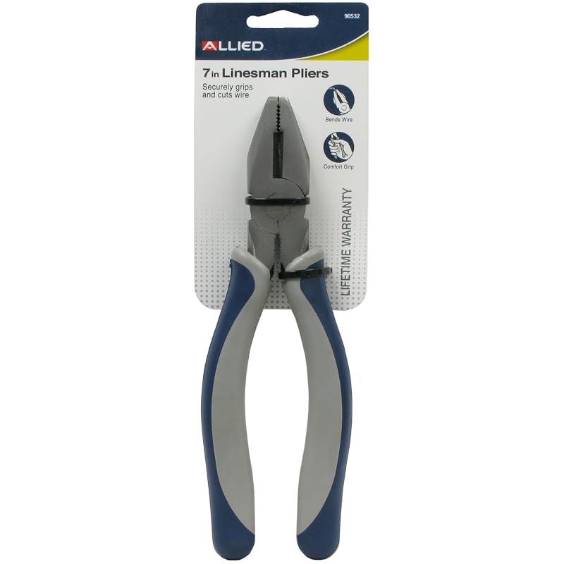 Alicate de Eletricista Allied 17,8 cm com Dentes Fresados e Corte de Precisão 90532