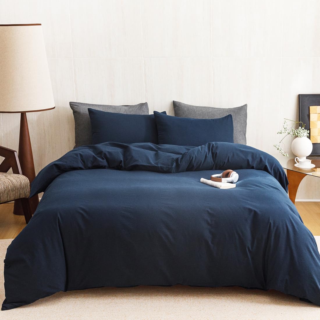 Washed Cotton Comforter Set - Twin 3Pcs -19 Washed Cotton Comforter Set - Twin 3Pcs -19