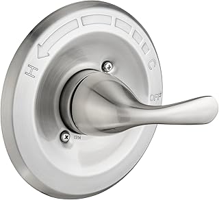 Shower Trim Kit Compatible with 13/14 Series, Shower Cover Plate with Handle, Brushed Nickel(Valve& Catridge Not Inclued)
