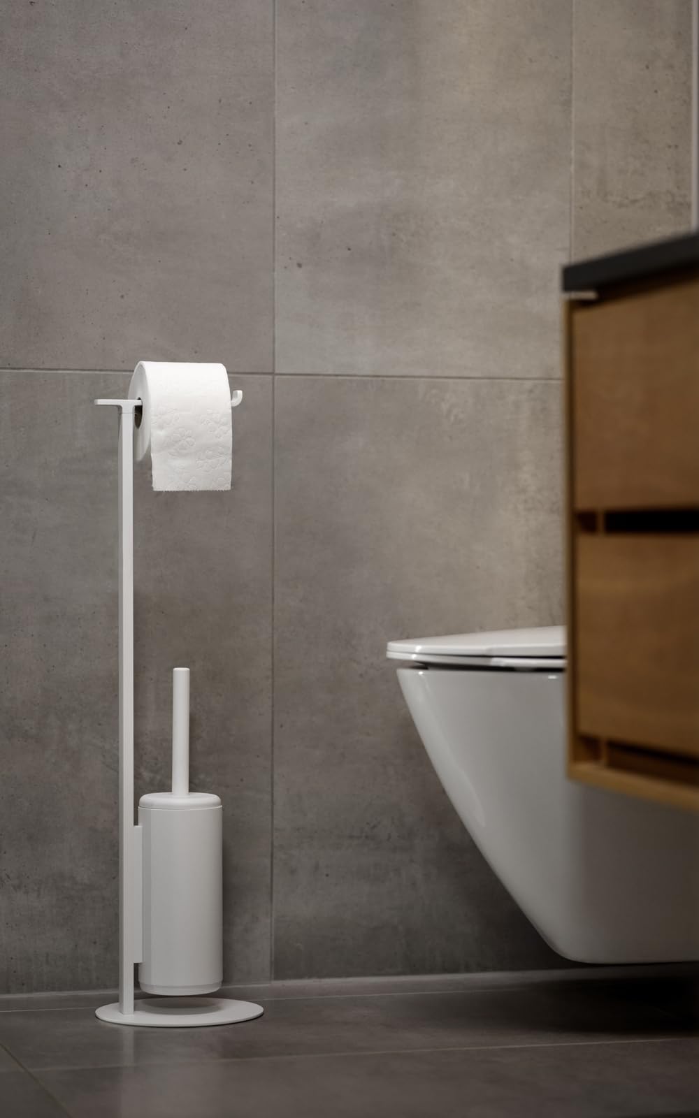 Zone Denmark Rim Toilettenbutler mit Bürste Dia 20 x 74,5 cm White