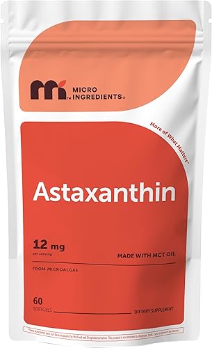 Miniatura 9 de Micro Ingredients Astaxantina 12mg Antioxidante MCT-Aceite Inmune