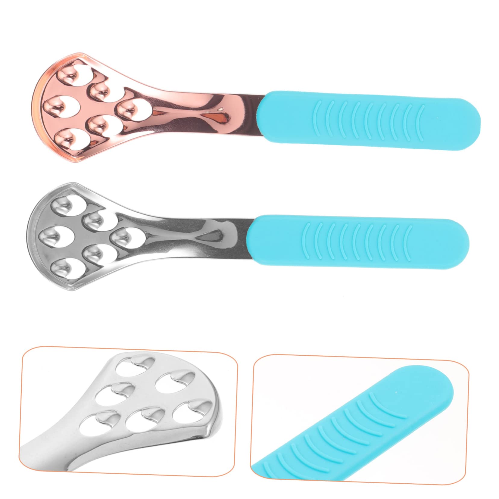 Ipetboom 10pezzi Raschietti Per Lingua Acciaio Inossidabile Con Manico Strumenti Per La Pulizia Della Lingua Per Rimuovere Alito Cattivo e Migliorare La Salute Orale Design Ergonomico Per