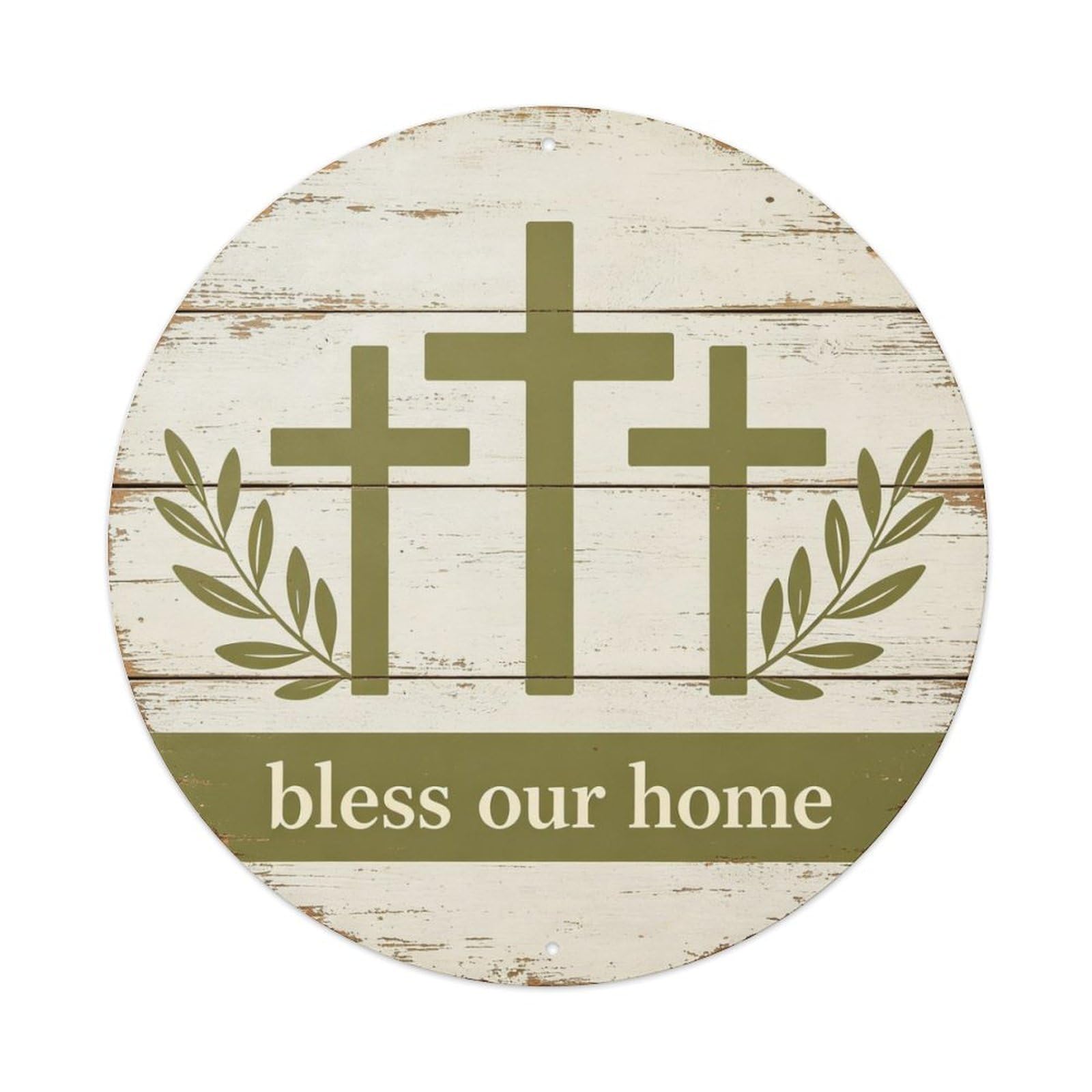 Bless Our Home Metal Tin Sign Plaque