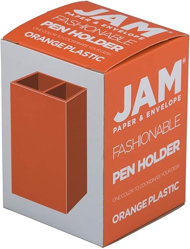 Miniatura 5 de JAM Paper Portalápices de plástico - Naranja - Vaso de escritorio se vende individualmente