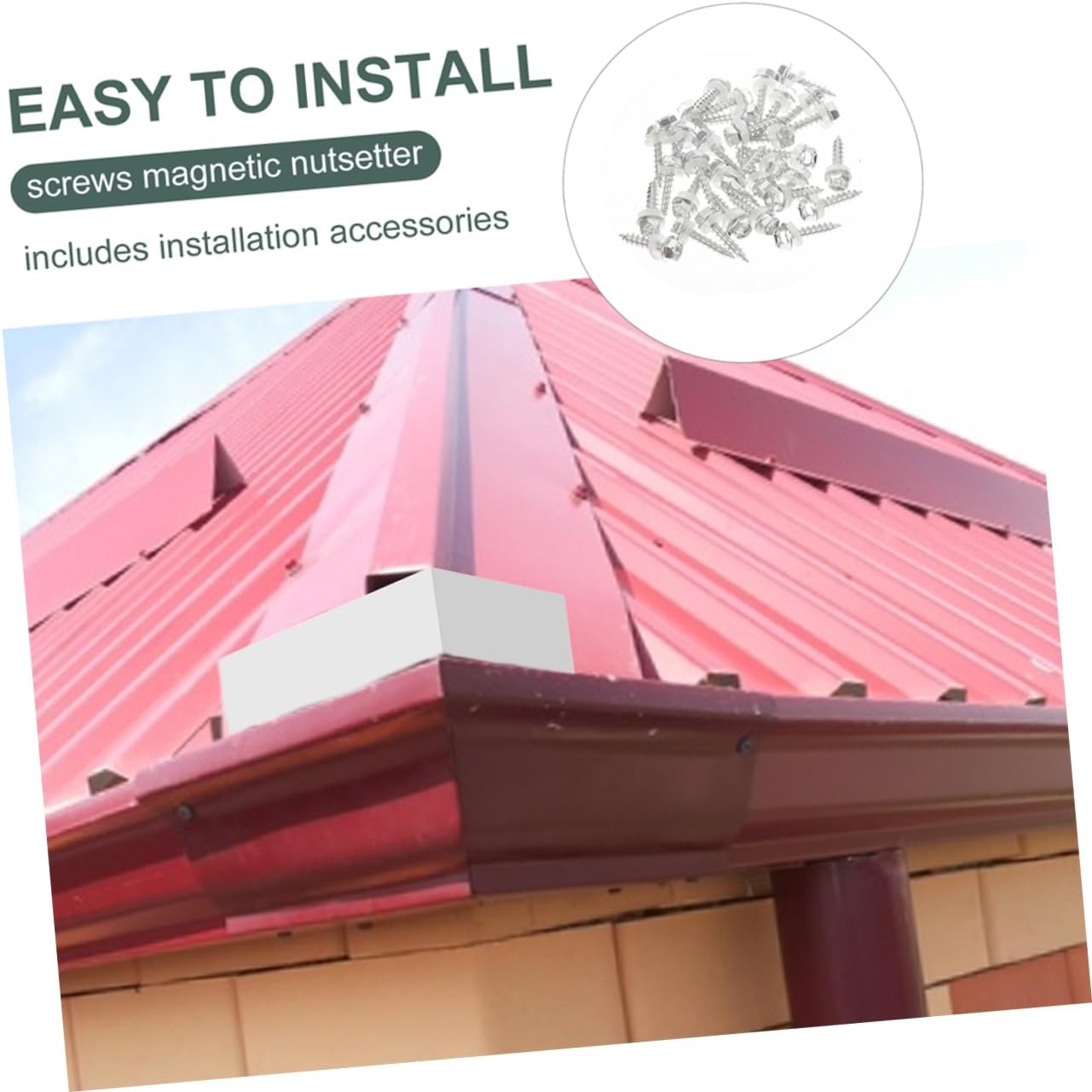 balacoo Rain Gutter Splash Block Roof Corner Diverter Gutter Guards for Rain Roof Corner Diverter