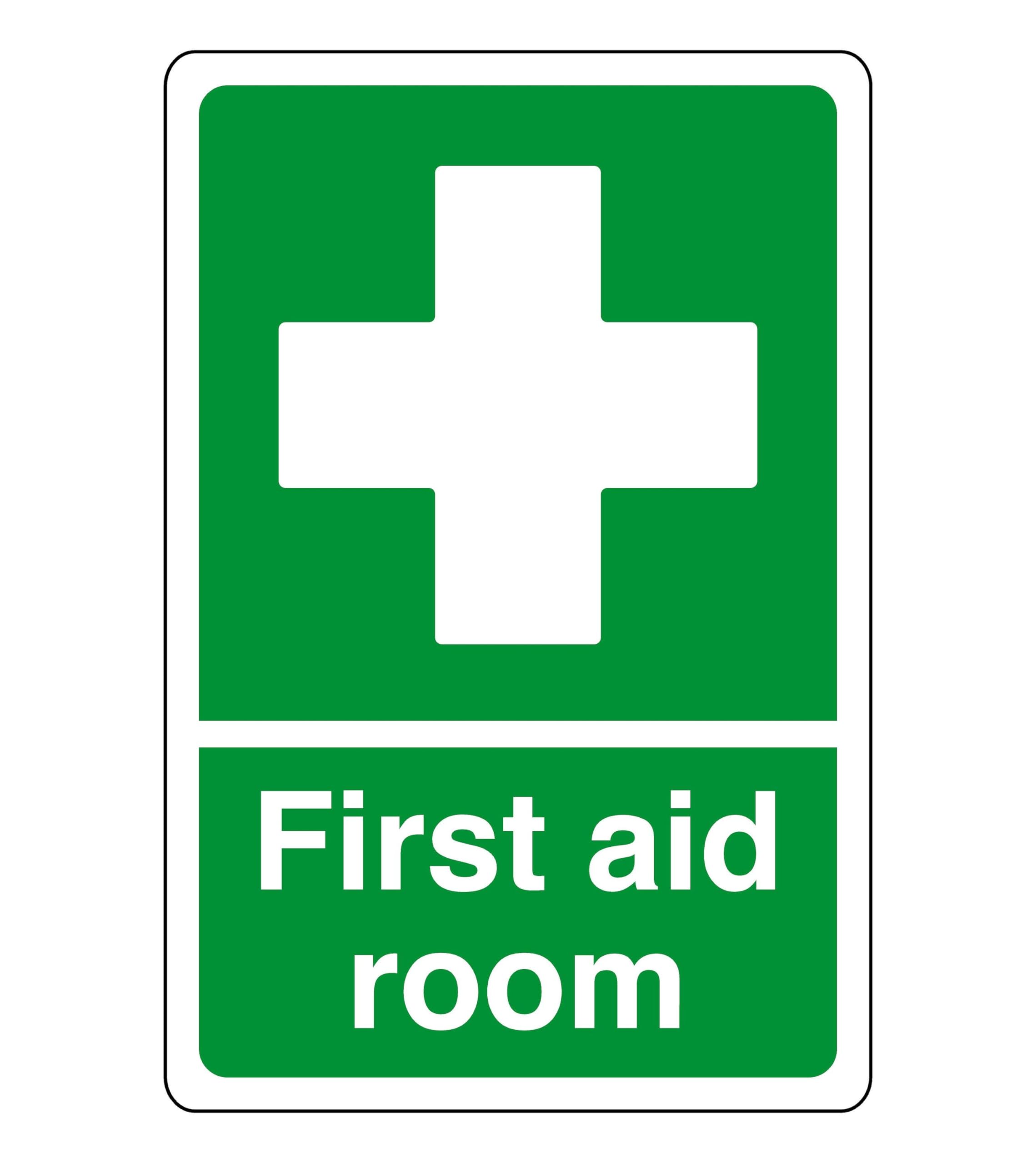 First aid room - safety sign - AED sign, first aid stickers, first aid kit - High tack self-adhesive sticker (300mm x 200mm) Viewing Distance within 7m.