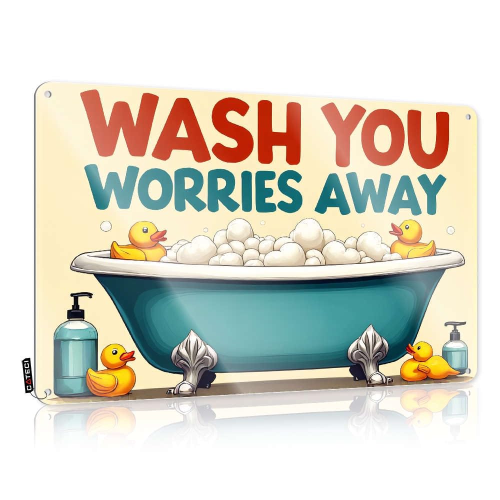 Bathtub With Rubber Ducks, Soap Dispenser, And Foam. Decaor Patriotic - Plaque Gift For Lawyer Vintage Wall Art(30X40CM)