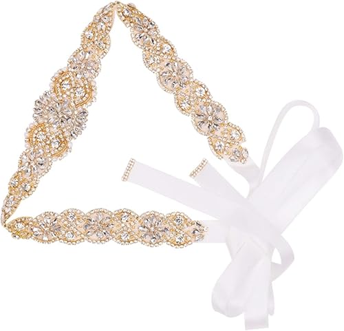 Cinturón de boda con diamantes de imitación de cristal transparente para mujer para vestidos de novia