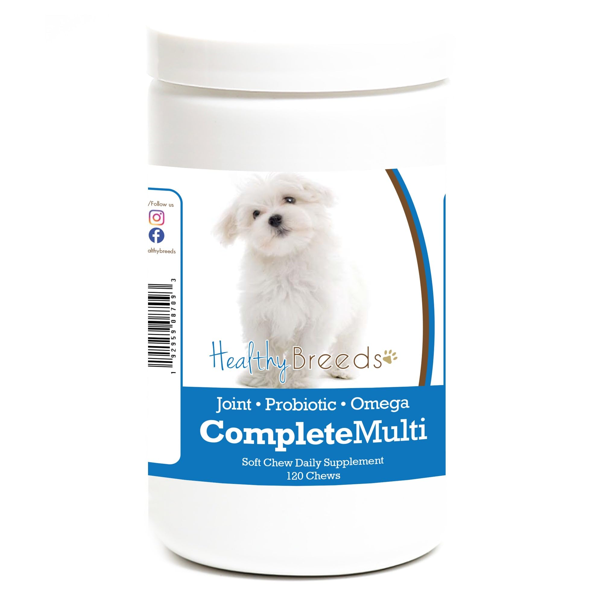 Healthy Breeds Maltese All in One Multivitamin Soft Chew 120 Count