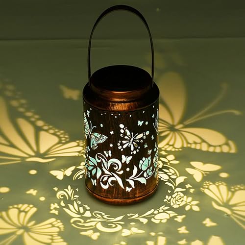 Miniatura 5 de Happyyami Luces solares vintage para jardín, luces solares de jardín, luces solares para interiores y exteriores, faroles solares de energía solar,