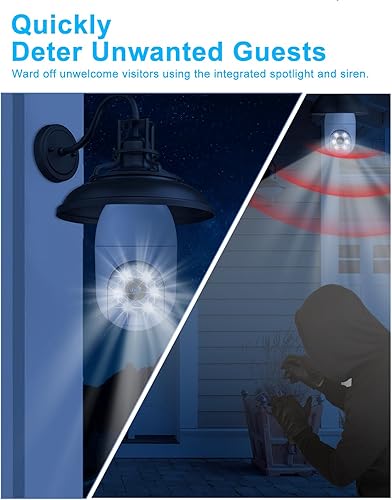 Miniatura 5 de OFYOO Cámara de seguridad con bombilla con visión nocturna, detección de movimiento, visión remota de 360 y alertas en tiempo real para seguridad en