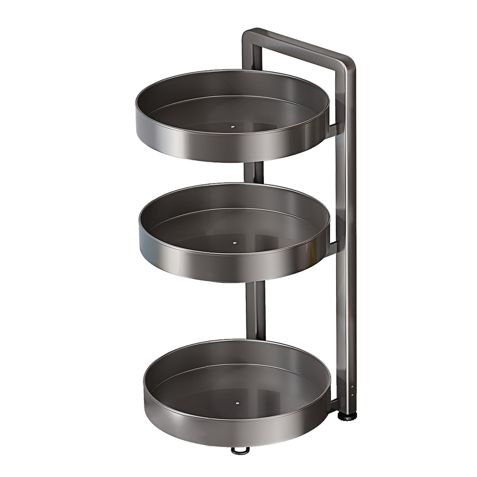 360° étagère à épices Rotative Rotatif Tourniquet à Epices en Acier au Carbone 3 étages Plateau Tournant Epices,Porte Epices Cuisine, Etagère Rotative Multirangements