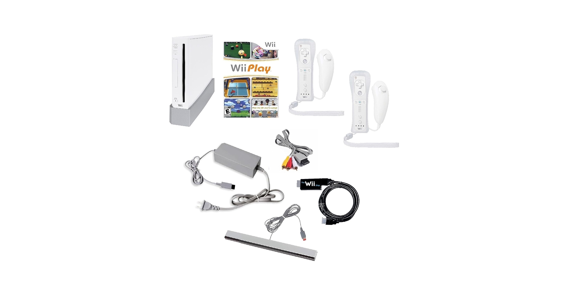 Amazon.com: Wii Console Bundle (White) with Wii Play Game (2