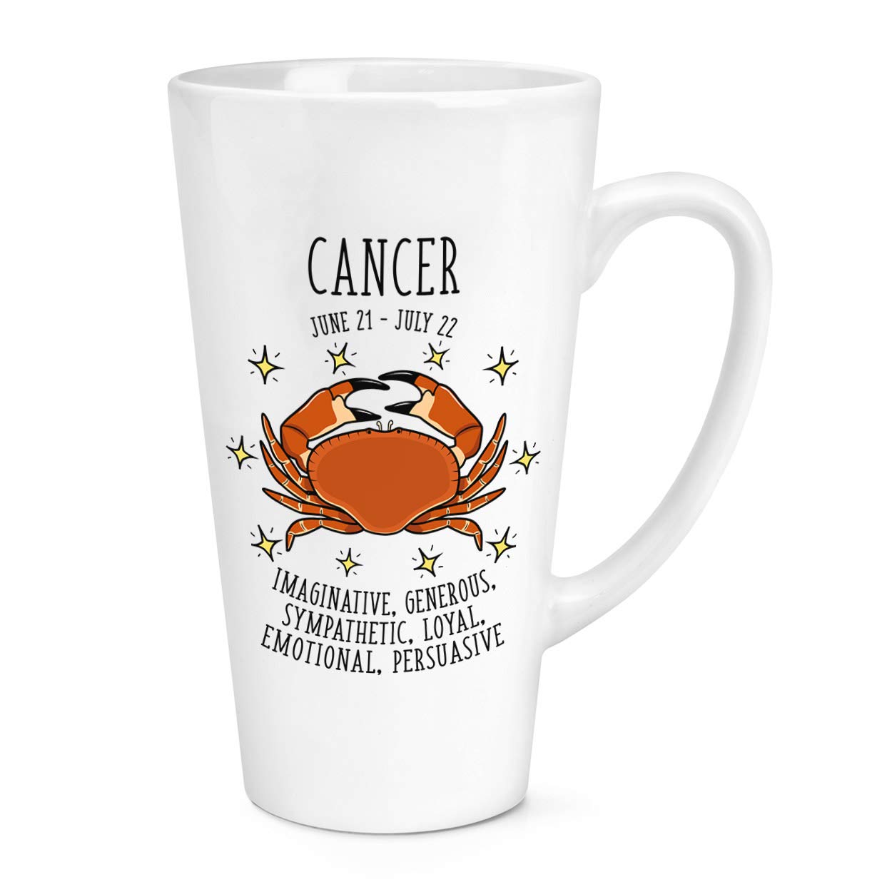 Cancer Horoscope 17oz Large Latte Mug Cup - Astrology Star Sign Zodiac Birthday