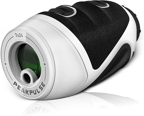 PEAKPULSE 1200 Yards Mini Range Finder Golf Rangefinder HDLCD 7X Magnification with Slope Laser Distance Rangefinder for Men Women Junior Rechargeable Flag Pole Locked with Vibration Angle Measurement