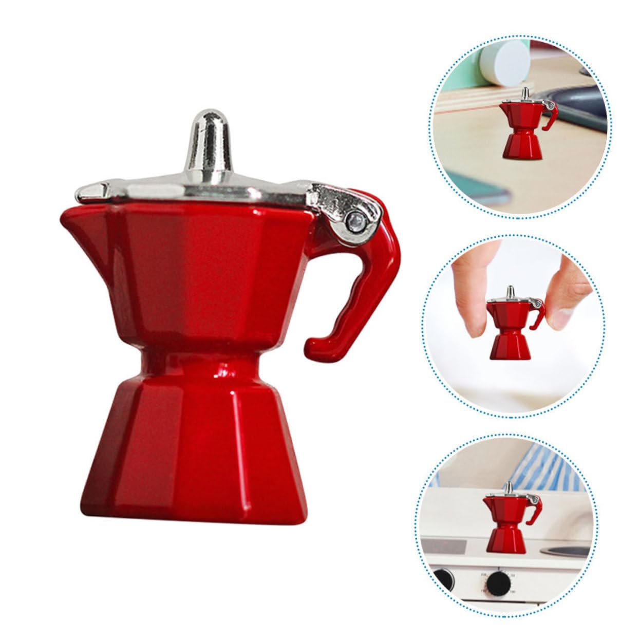 Cafetera Espresso En Miniatura Para Casa De Muñecas – Accesorio De Aleación Con Detalles Realistas, Ideal Para Cocinas Y Decoración Mini