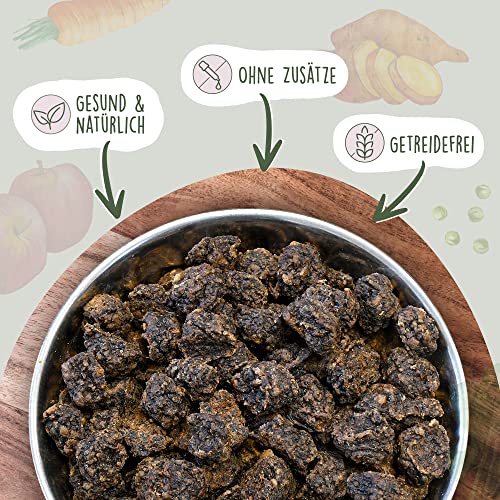 Fidelis - Getrocknetes Rind-Menü für Hunde 2,5kg - Premium Hundefutter trocken mit 80% Fleischanteil, Gemüse & Obst - Proteinhaltiges Trockenfutter Hund luftgetrocknet - Zucker- & Getreidefrei