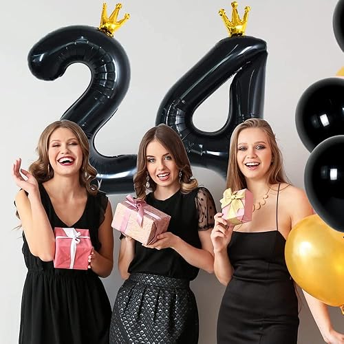 Miniatura 33 de TONIFUL Globos arcoíris de 40 pulgadas con números grandes del 0 al 9, globos digitales número 4 para helio, globos de aluminio Mylar con números