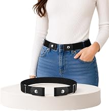 No Buckle Stretch Belt for Women | Adjustable Elastic, Invisible Belt, Comfortable Waist Belt for Jeans, Pants & Dresses, Fits 24–50 Inch