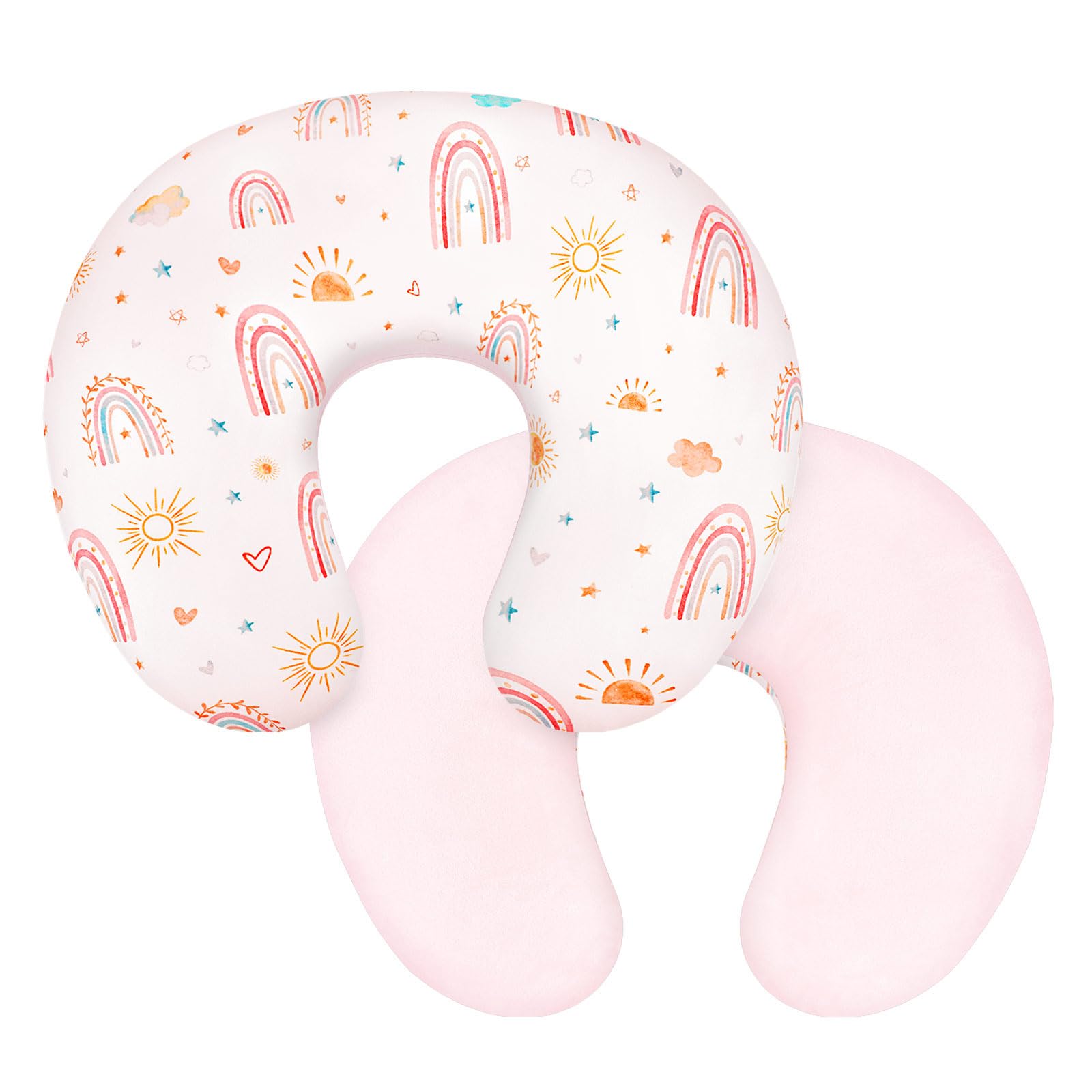 CARUILI Nursing Pillow Cover 1 Pack, Removable Nursing Pillow Cover for Breastfeeding Pillows, Super Soft Comfortable Slipcover for Boy and Girls,