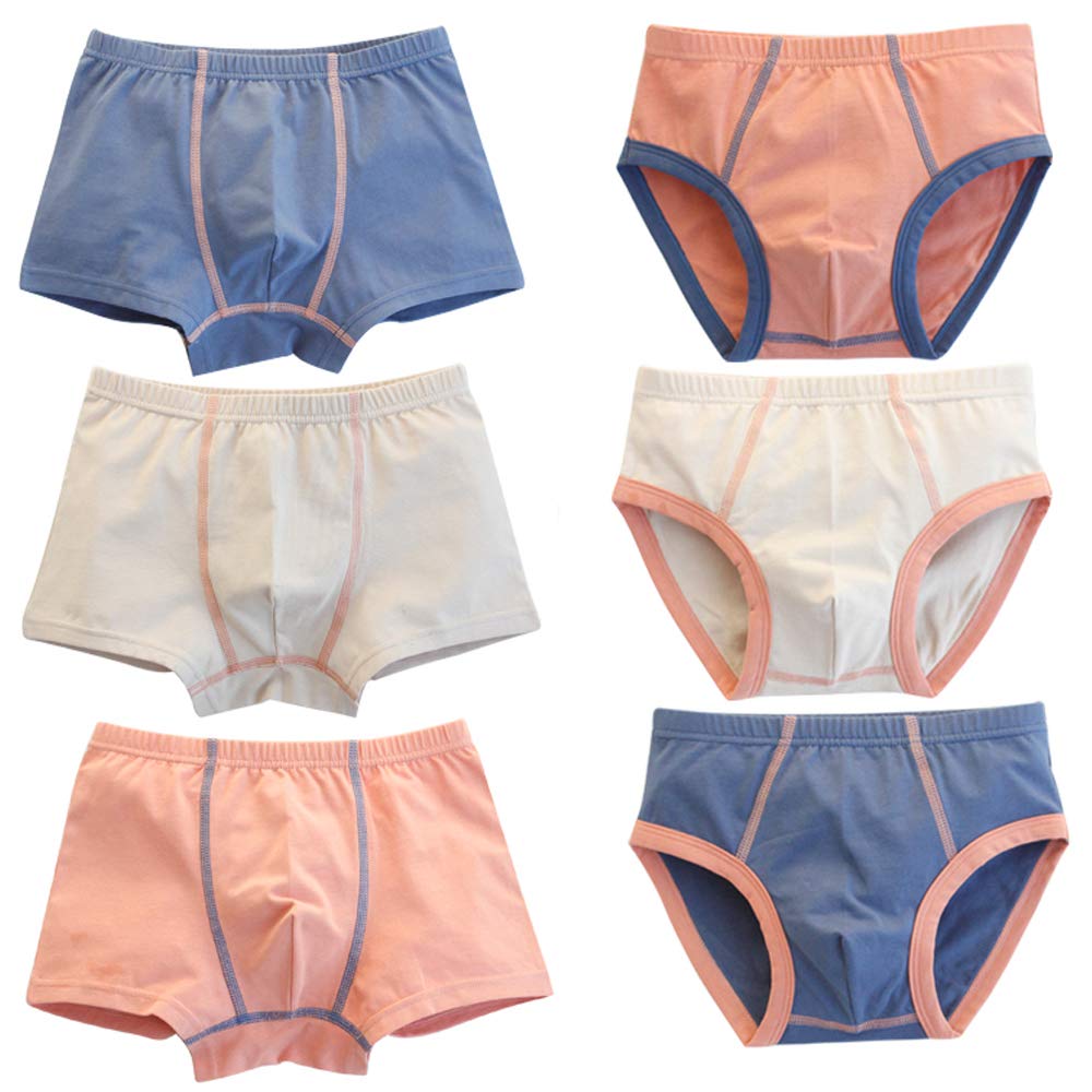 Kids Series Soft Cotton Toddler Underwear Little Boys' Assorted Boxer Shorts Briefs(Pack of 6)