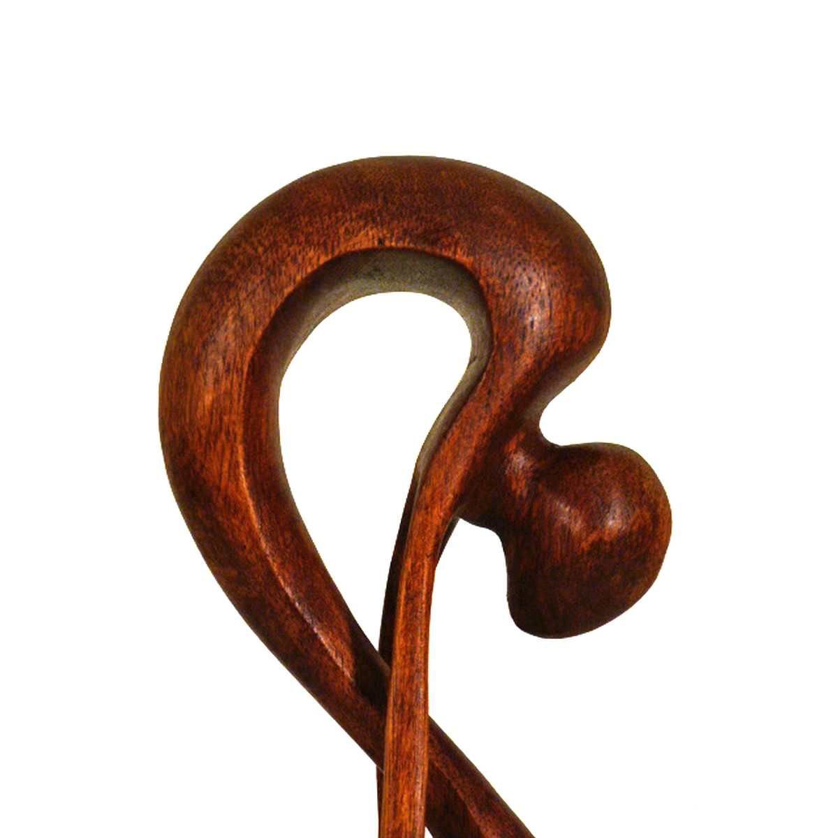 Simandra Holz Figur Skulptur Abstrakt Holzfigur Statue Afrika Asia Handarbeit Deko Verbunden Größe 30 cm