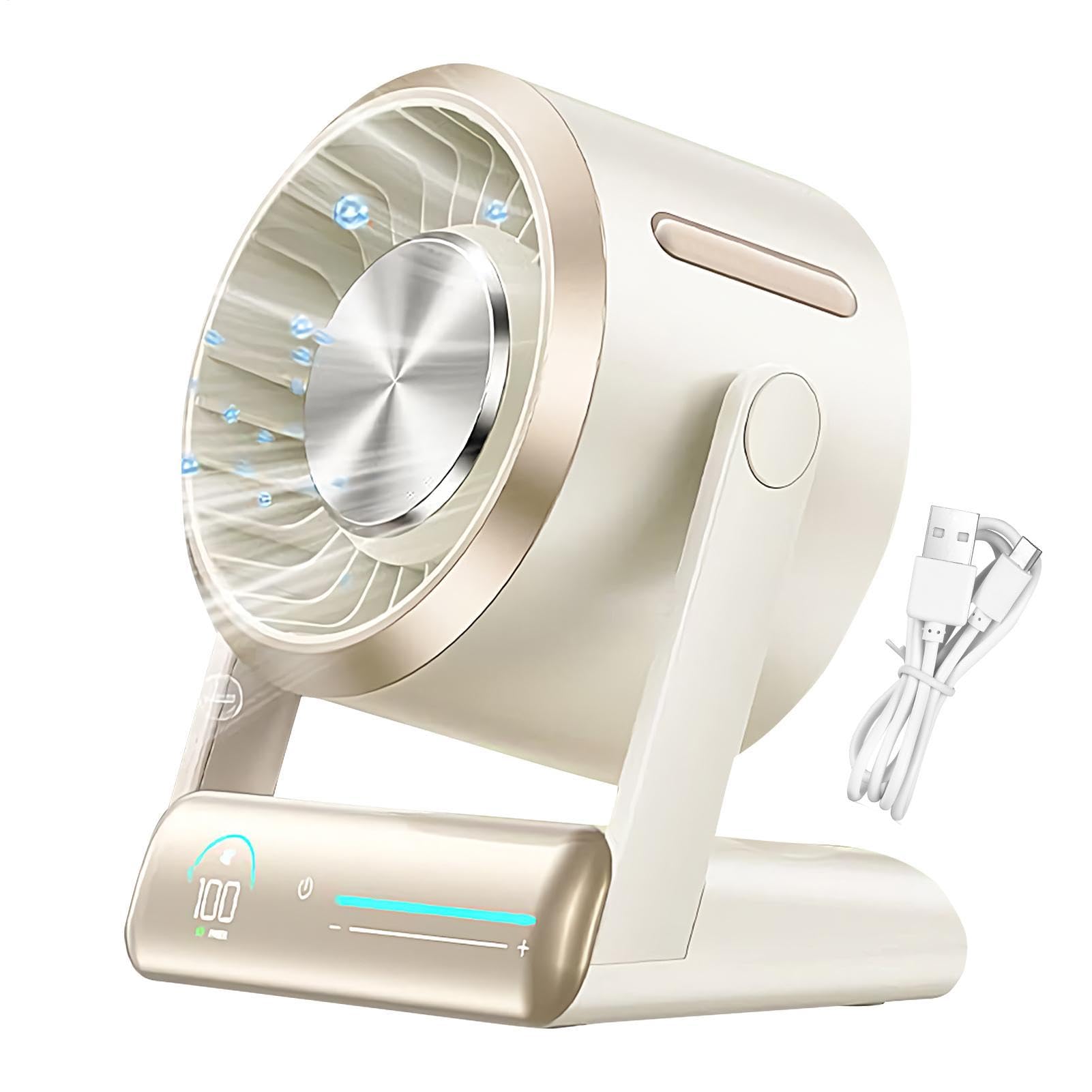 Ventilador De Escritorio 100 velocidades, potente refrigeración portátil | Ventilador De Escritorio Recargable Para Dormitorio Cocina Oficina Escuela Camping Viaje Verano Playa Picnic