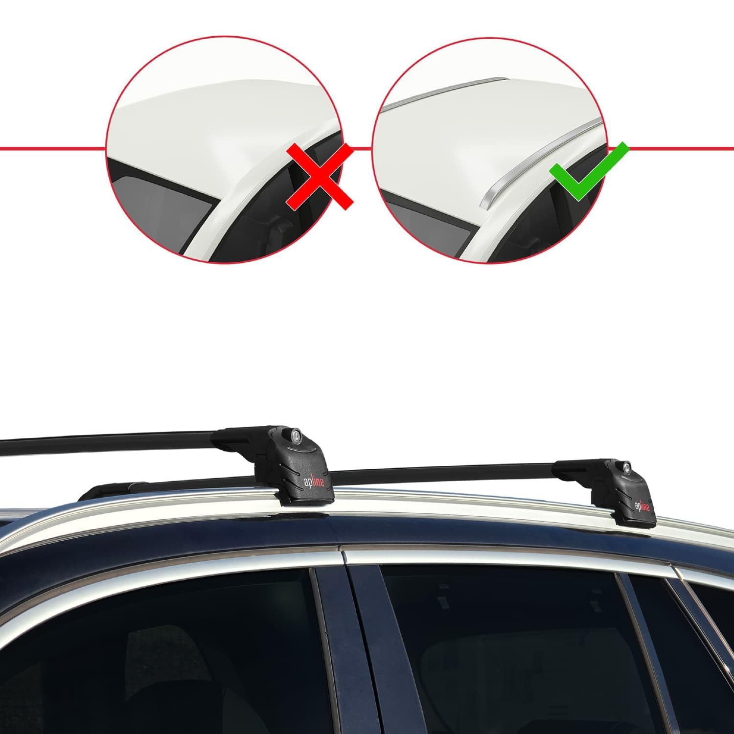 Compatibile con BMW X5 (G05) 2019-2026 Modello ACE-2 Barre Tetto Portapacchi Auto Barre Portatutto Nero Alluminio 2 Barre