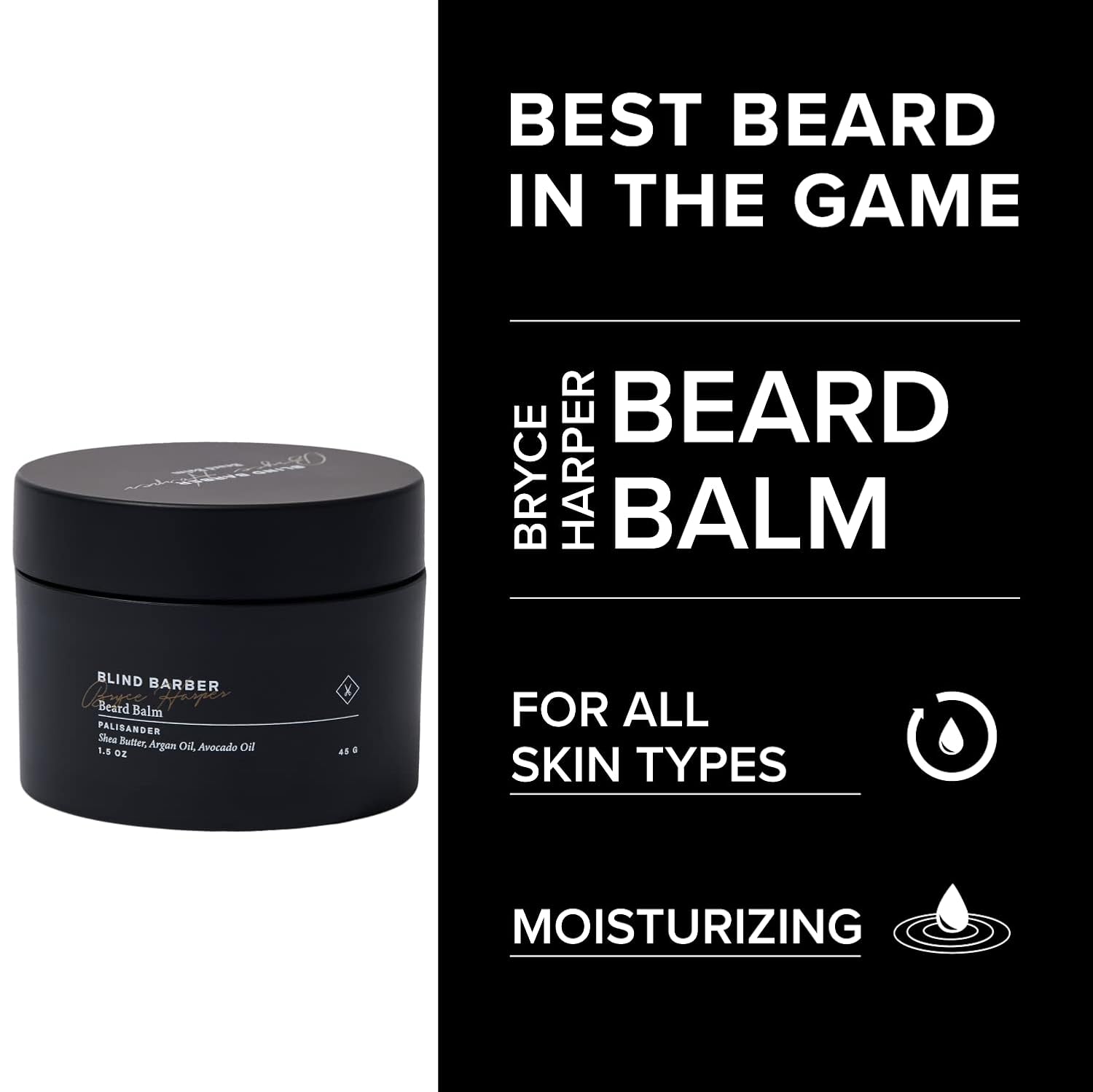 Blind Barber Face & Beard Care Kit - 3-Piece Set Includes Daily Face Cleanser, 2-in-1 Daily Moisturizer & Aftershave, and Beard Balm - Full-Size Skincare & Beard Styling Products for Guys