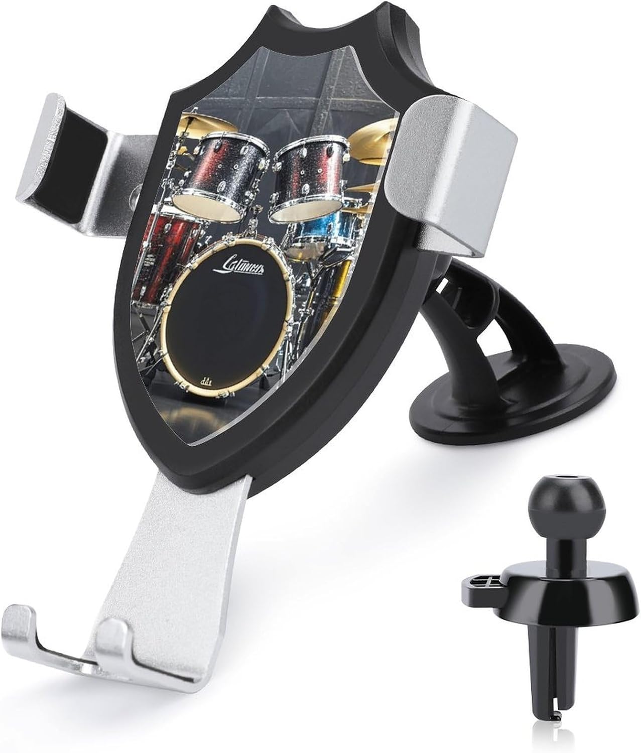 Cool Drum Set Car Phone Holder Mount with Metal Hook Clip
