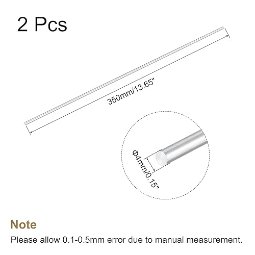 Miniatura 7 de MECCANIXITY Varilla redonda de aluminio macizo de 0.315 in de diámetro, 15.748 in de longitud, para manualidades, paquete de 2