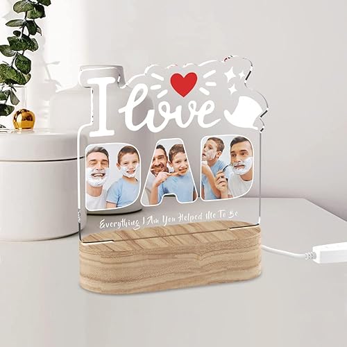 Miniatura 8 de Bemaystar Lámpara personalizada con imagen, regalos de mamá, luces nocturnas personalizadas, regalos de acrílico para el día de la madre para mamá