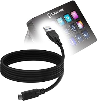 BoxWave Cable Compatible with Elgato Stream Deck MK.2 - DirectSync - USB 3.0 A to USB 3.1 Type C, USB C Charge and Sync Cable - 6ft - Black