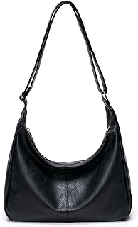 YDF Purses for Women Slouchy Shoulder Bag Hobo Bag Soft Vegan Leather Adjustable Wide Strap Crossbody Tote Multi Pocket Handbags