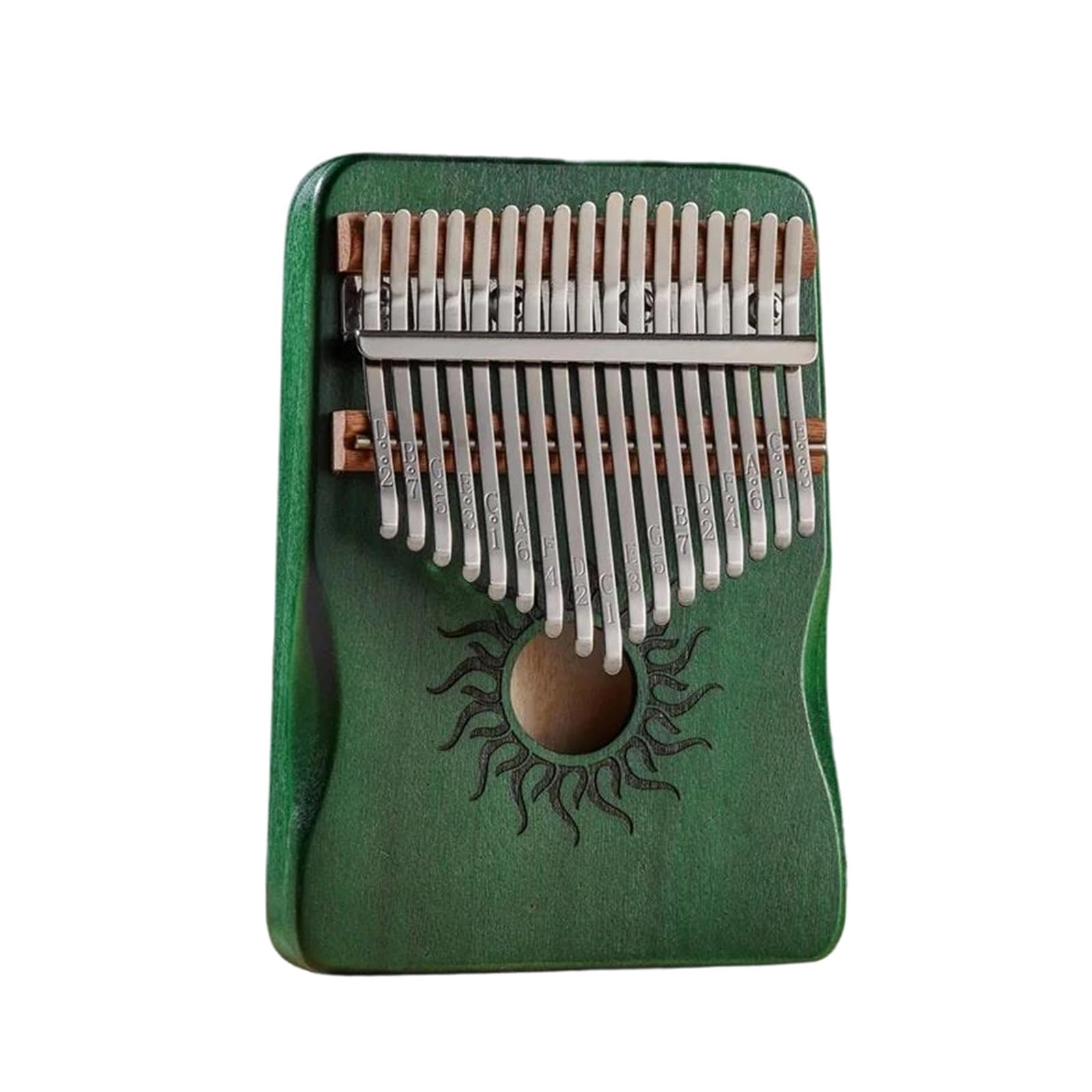 Piano De Pulgar Con Juego Kalimba De 17 Teclas Instrumentos Musicales Kalimba(Green)