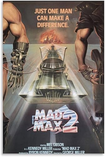 Miniatura 1 de Mad Max 2 pósteres de películas retro de los años 80, póster en lienzo estético para habitación, decoración moderna para el hogar, enmarcado, sin