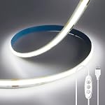 6.56FT/2M Led Light Strips, Warm White 2700K USB LED Tape Lights, USB 5V 640LEDs High Bright CRI93+ Flexible Dimmable for TV Backlight, Cabinet Lighting, Mirror, Bedroom Decor