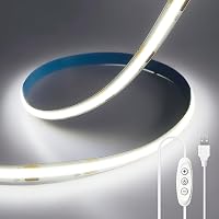 ShineBurky 5V USB COB LED szalag 2m hideg fehér dimmelhető CRI93+ 1