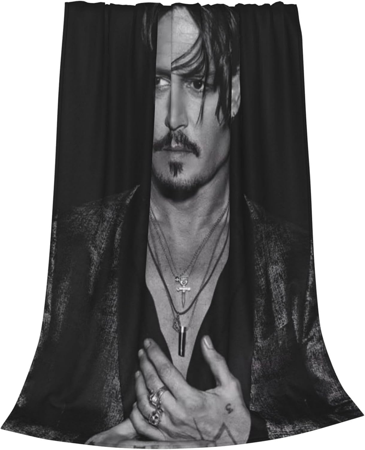 Johnny Depp Throw Blanket Couch Bed Sofa Soft Lightweight Warm Cozy Flannel Fleece Bed Blanket for Kids Adults Gift Multiple 60"X50" - Image 2