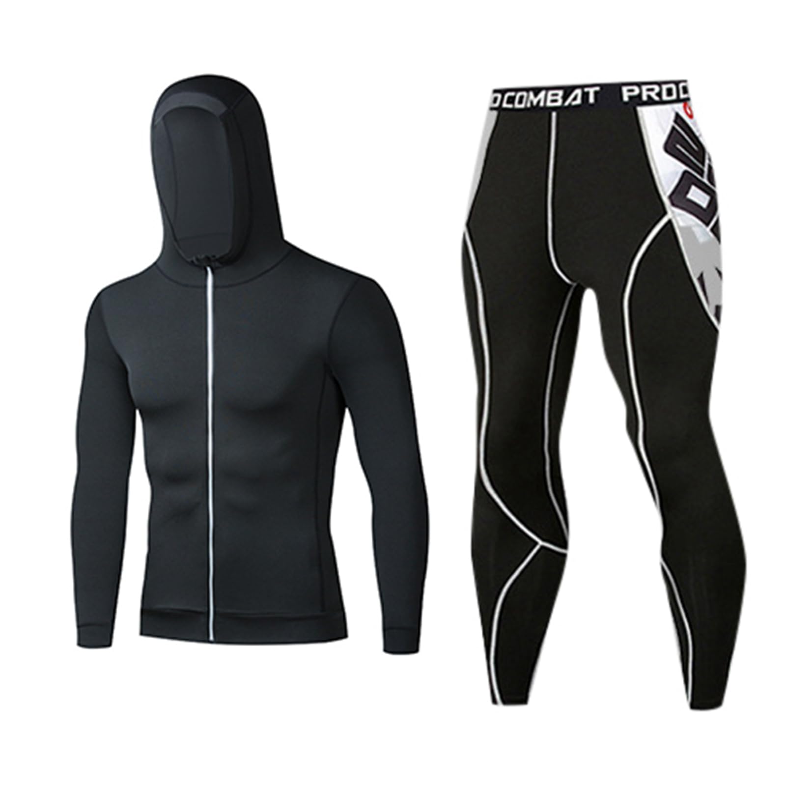 Set di quattro canottiere da uomo rinfrescanti e ad asciugatura rapida, con scollo rotondo, pantaloni lunghi da allenamento