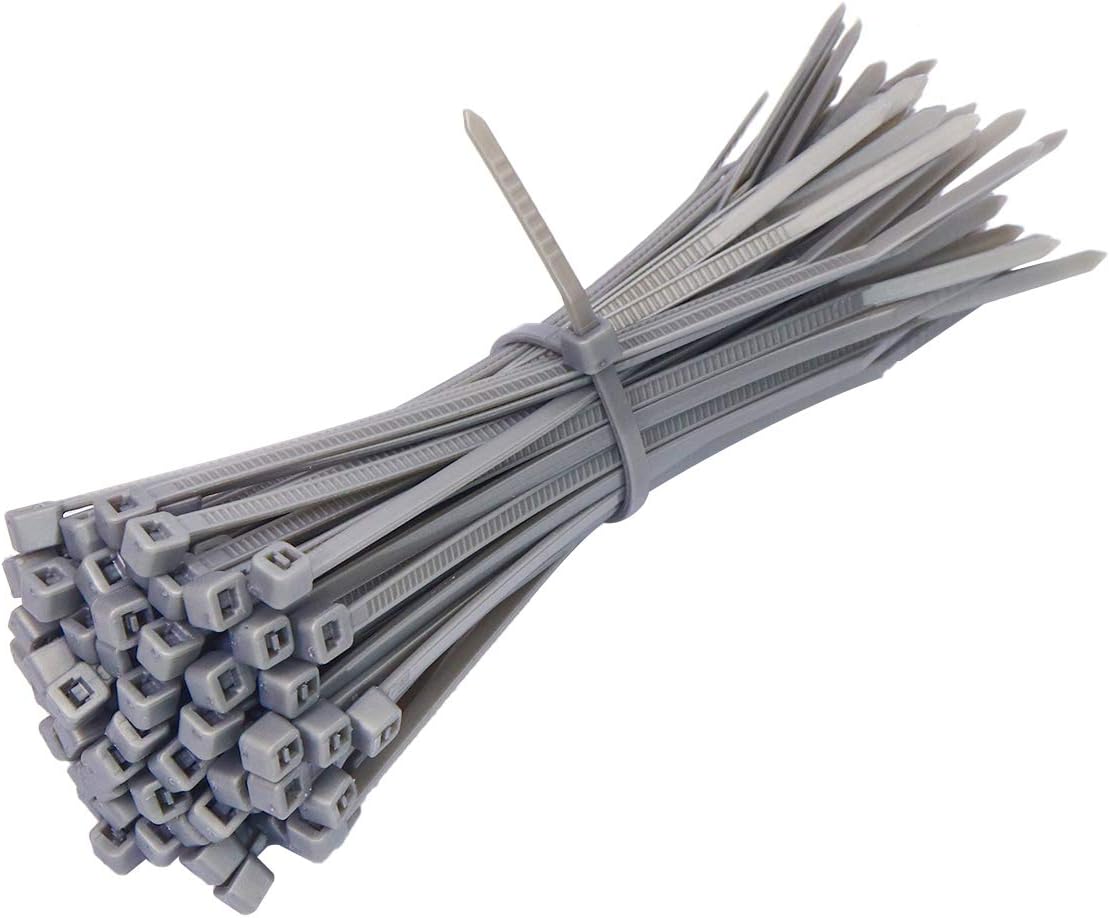 Electronic Spices Nylon Self Locking Cable Ties (100, Grey, 2.5X150mm)