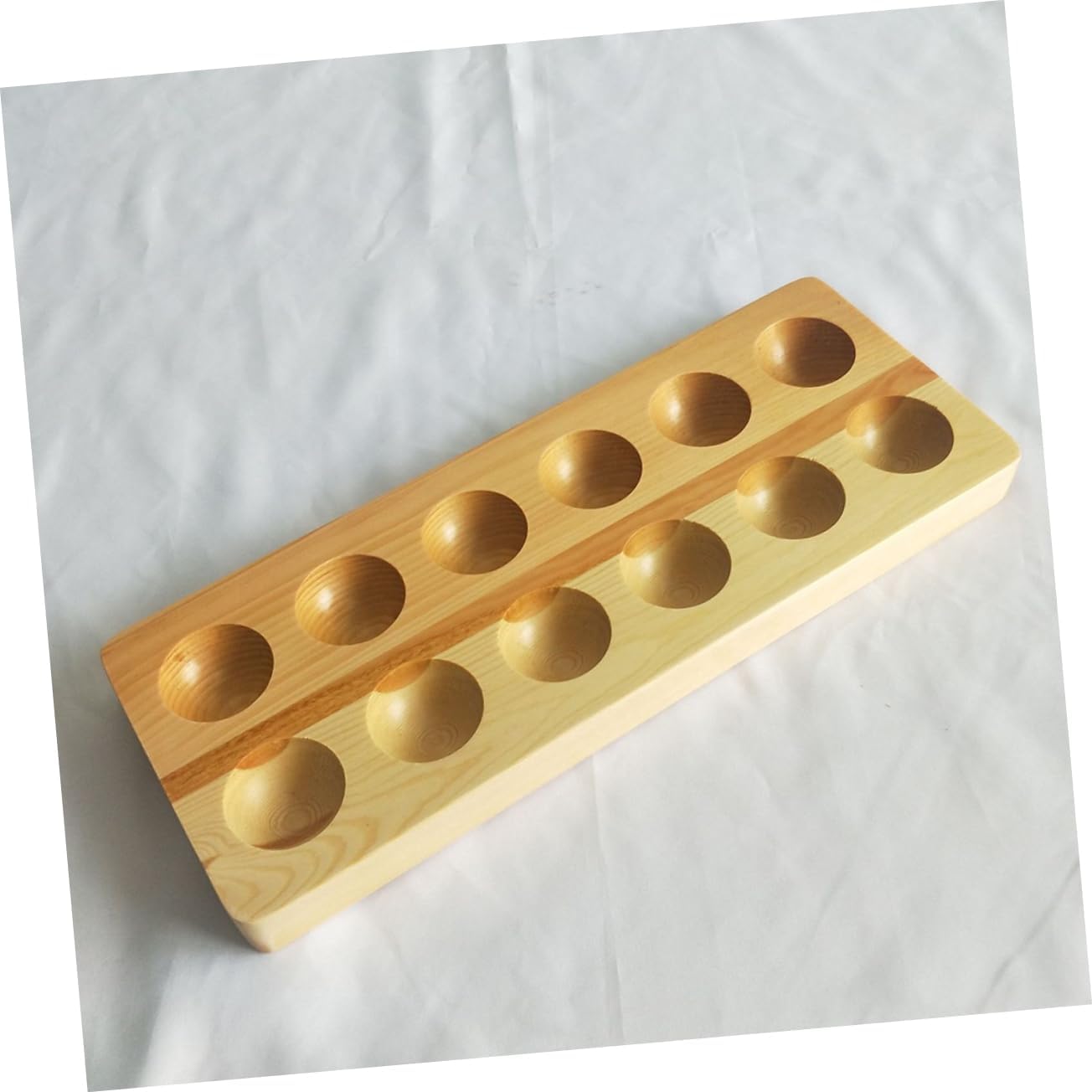 2 Pcs 12 Wood Egg Tray Triops Eggs Egg Holder for Refrigerator Egg Storage Container Kitchen Egg Holder Fridge Egg Holder Tray Wood Egg Carton Egg Box Wooden Flate
