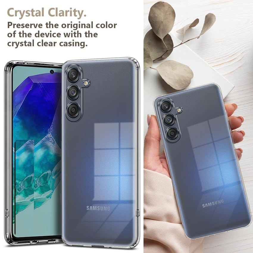 Image of SPAZY CASE Silicone Samsung Galaxy F15 5G / A15 5G Back Cover|Protective Soft Transparent Shockproof Hybrid Protection Back Case Cover for Samsung Galaxy F15 5G / A15 5G