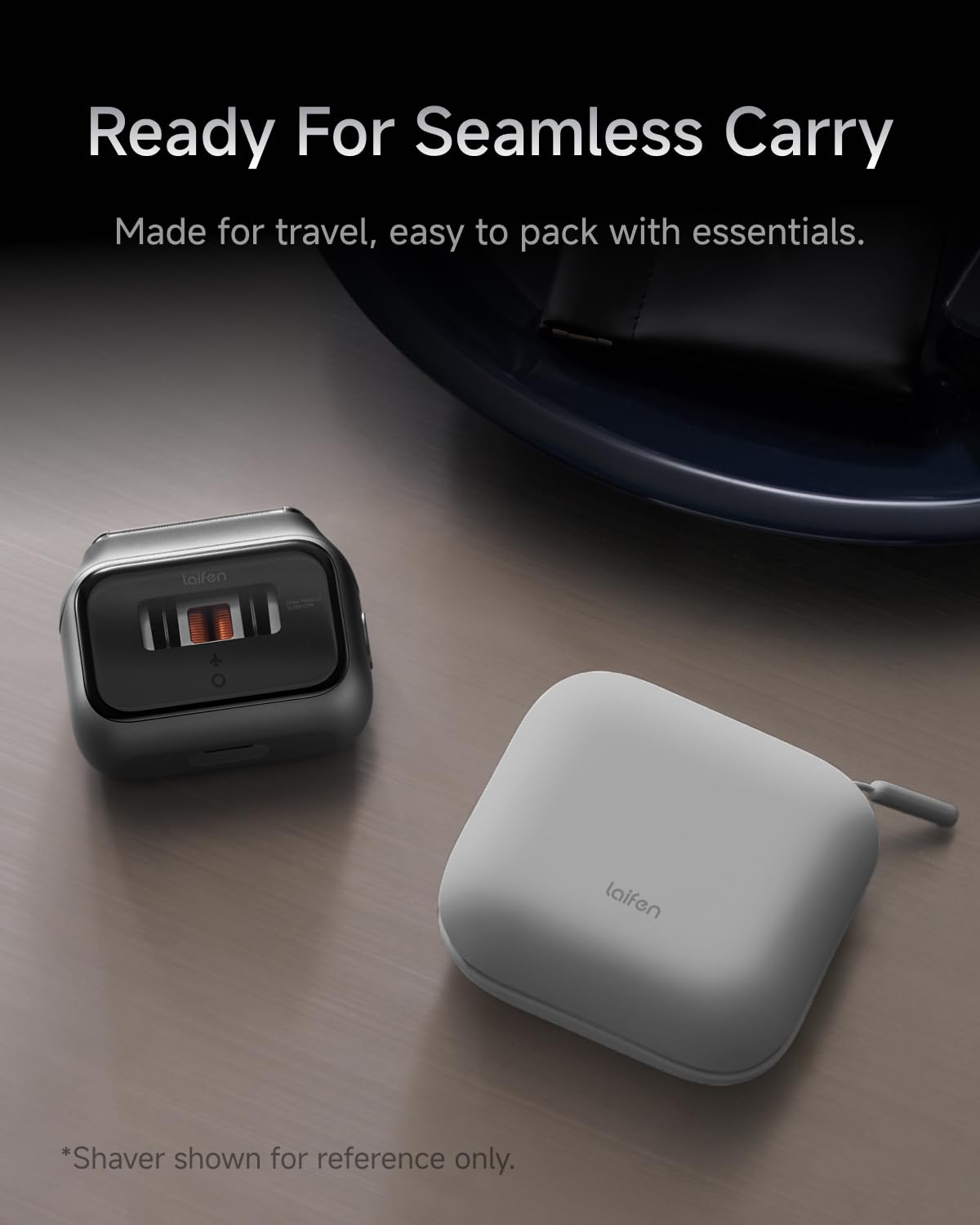 Laifen Custodia Da Viaggio per P3 Pro Rasoio Elettrico Interno Morbido Antiurto Texture Pelle Amichevole Design Leggero e Portatile, Ideale per Viaggi Professionali, Bianco (Grigio)
