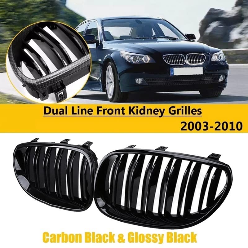 Parrilla delantera de alta calidad para Serie 5 E60 y E61 (2003-2010), ajuste preciso y duradero 2