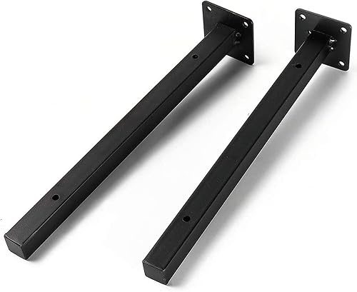 Y&J - Soporte de estante oculto para estanterías (2 unidades), color negro