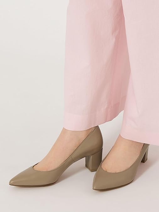オデットエオディール 24.0cmポインテッドブロックヒールパンプス ポインテッドブロックヒール パンプス55↓↑（パンプス