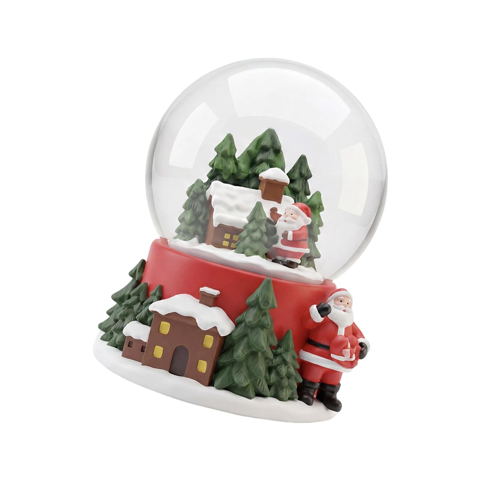Tsophreniq A Resin Christmas Crystal Ball Ornament With Realistic Snow Scene For Desktop Mantels Bookshelf Festival Home Decoration Christmas Snow World Decoration