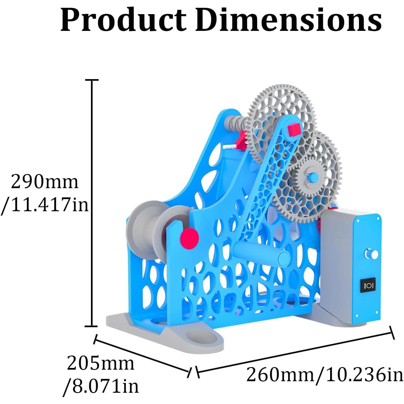 Zwijacz filamentu do drukarki 3D, elektryczny zwijacz szpuli do szpul 1 kg, nawijacz materiałów eksploatacyjnych dla entuzjastów druku 3D, 2 tryby pracy, zwijanie bez plątania, do drutu